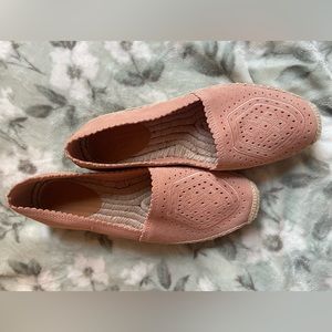 UGG Heidi Perforated Espadrille (Women) Suntan Suede Sz 8